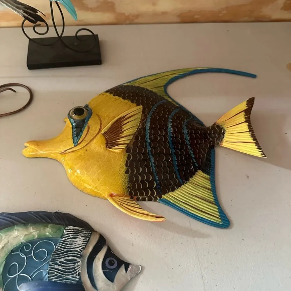 Red and Yellow Fish Decor with Artistic Design